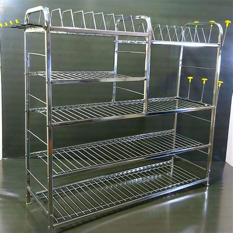 kitchen cabinet rack steel|steel rack for kitchen utensils.